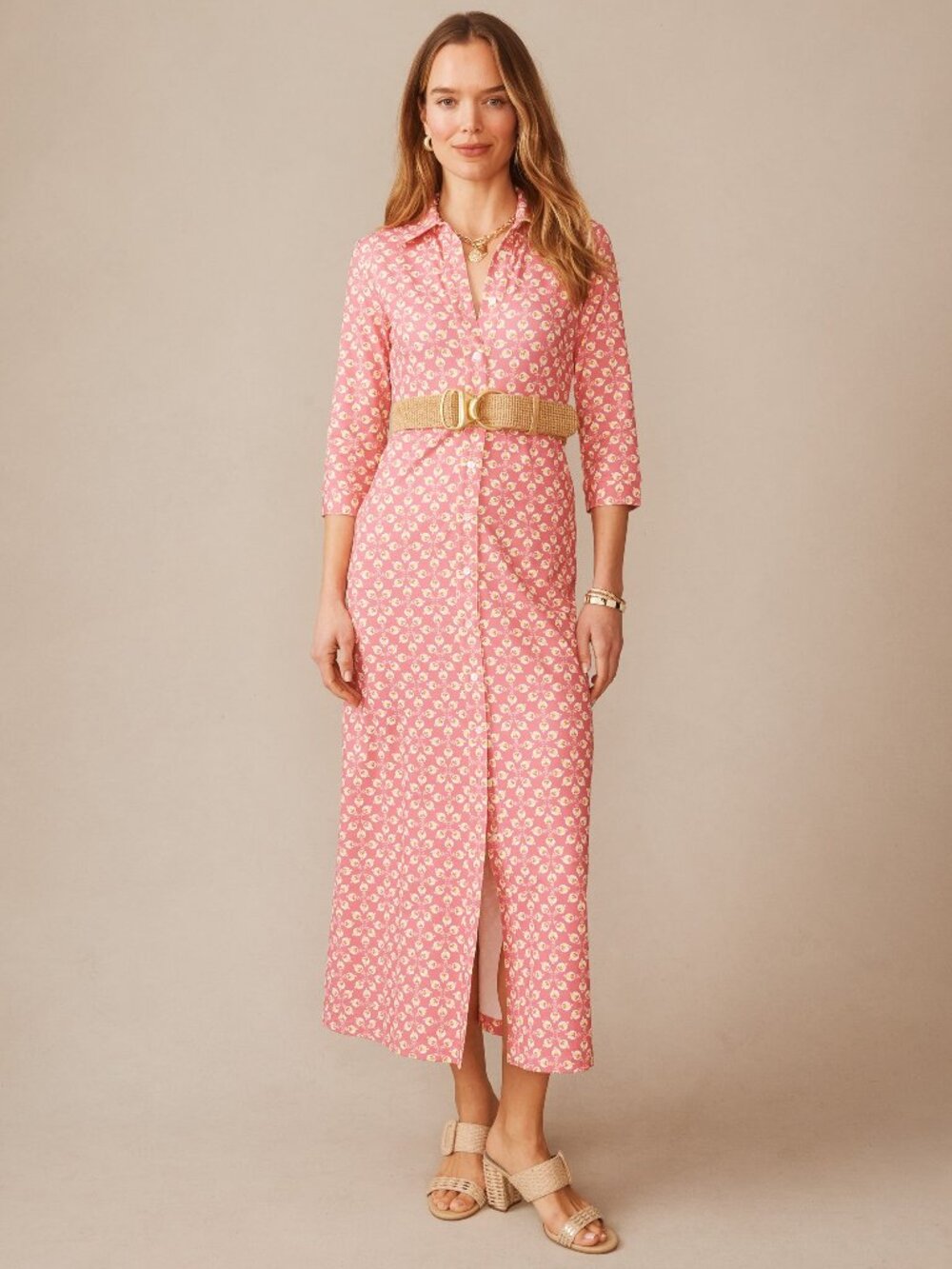 J McLaughlin Kailyn Maxi Dress in Mythic Floral Geo - Pink/Yellow NEW